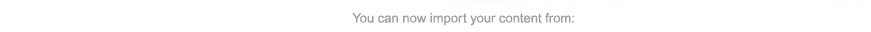 You can now import your images from the following sites: